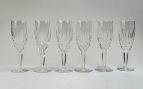 Waterford - Handmade Cut Crystal Set of Six Quality Wine Glasses ' Lisa more ' Pattern. Waterford