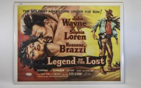 Framed Poster United Artists " Legend of the Lost " John Wayne Sophia Loren & Rossano Brazzi.