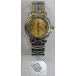 Tag Heuer Professional Date Just - 18ct Gold and Stainless Steel Gents Wrist Watch.