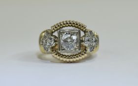 Impressive 18ct Gold Set Diamond Ring,