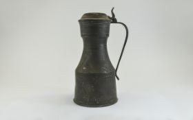 Pewter Tappit Hen Lidded Measure Late 18th early 19th century,