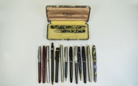 Collection of Pens Mostly Parker but also Platinum, Conway Stewart etc..