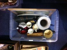 Box of Miscellaneous Collectibles,to include Minton, Shelley and Alfred Meakin,