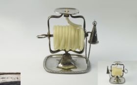 George III Rare Silver Wax Jack In Classic and Sheffield Plate Wire Style. But In Sterling Silver.