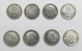 A Small Collection of Swedish 5 Silver Kroners - All High Grade Coins ( 4 ) Coins In Total.