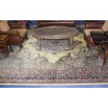 Large Detailed Patterned Wool Rug. Approx dimensions 143.2 x 159 inches.