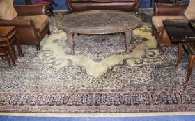Large Detailed Patterned Wool Rug. Approx dimensions 143.2 x 159 inches.