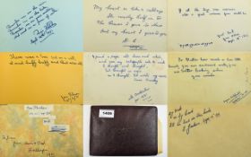 Vintage Autograph Book With unrecognised signatures,