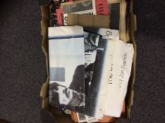 Mixed Box Of Ephemera Comprising Sports Related, Newspapers,
