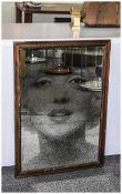 Marilyn Monroe Printed Mirror Approx dimensions 21 x 31 inches