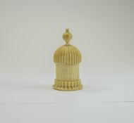 Victorian Nice Quality Carved Ivory Needlework Accessories ( Needle and Pin Holder ) In The Form of