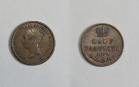 Queen Victoria Half Farthing, Date 1844. Rare In High Grades, E.F Condition - Please See Photo.