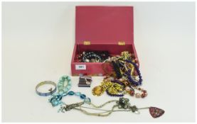 Box of Assorted Costume Jewellery.