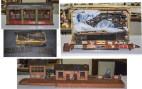 Large Collection of Wooden Scratch Built O Gauge Railway including LNER 4-6-0 engine,