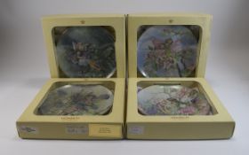 Collection of Four Heinrich First Edition Fairy Plates In Original Box