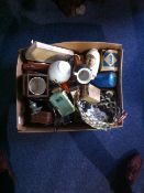 Box Of Misc Items Comprising Cameras, Pottery,