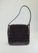 Russell & Bromley Crocodile Style Handbag, In All round Excellent Condition. 10.5 x 11 Inches.