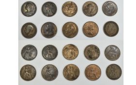 A Very Good Collection of High Grade British Penny's ( 10 ) In Total. 1/ George V Penny, Date 1920.