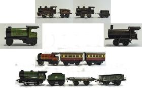 A Good Collection of 1920's & 1930's Tin Plate Clockwork Locomotives and Tenders.