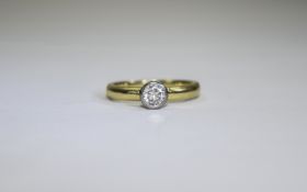 18ct Gold Single Stone Diamond Ring coll