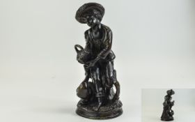 Mid 20th Century Bronze Figurine of a Yo