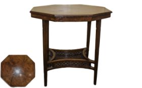 Edwardian Octagonal Shaped Topped Walnut