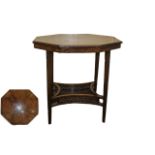 Edwardian Octagonal Shaped Topped Walnut