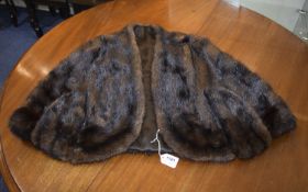 Mink Fur Cape dark mink fur cape with 2