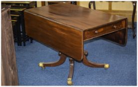 Pembroke Table Dark wood drop leaf table