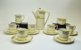 Royal Doulton Art Deco 15 Piece Coffee S