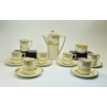 Royal Doulton Art Deco 15 Piece Coffee S