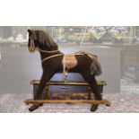 Antique Large Rocking Horse, In Overall