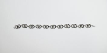 9 Carat White Gold Diamond Bracelet Set
