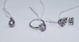 Rose de France Amethyst Three Piece Set