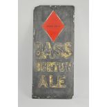 Brewery Advertising: Slate and enamelled sign,
