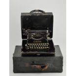 Early "Corona" portable typewriter, and a "Black Box" gramophone, (2).