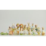 Collection of Beswick Beatrix Potter models to include, "Peter Rabbit", "Cousin Ribby",