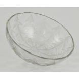 Rene Lalique bowl, 'Pissenlit' design, introduced 1924, clear and frosted glass bowl,