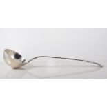A George IV silver soup ladle, by Richard Pearce, London 1822, Kings pattern, engraved crest, 9oz,