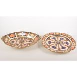 A Royal Crown Derby oval dessert dish, date cipher for 1922, Imari pattern,