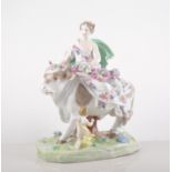 A Dresden porcelain group, Europa and the Bull,