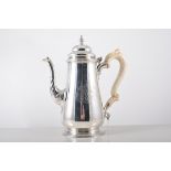 A George III silver coffee pot, conceivably Thomas Cook and Richard Gurney, London probably 1747,