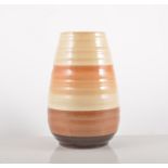 Shelley vase, painted with concentric bands, No. 979, 19cm.