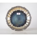 Regency circular silver dish, makers mark PR, London 1820, lightly lobed,