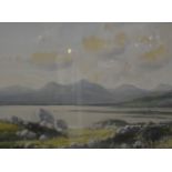 G Trevor, Near Carna, Connemara, signed, watercolour with body colour, label verso, 27cm x 39cm.