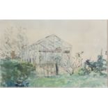 Ralph Hartley, "Second Lodge Fields, Kettering", watercolour, signed, 34 x 29cms,