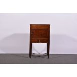 Victorian mahogany night cupboard, rectangular top with a moulded edge,