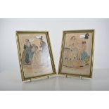 Quantity of Victorian framed book illustrations,