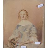 William Buckler, "Miss Octavia Shedden of Cowes, Isle of Wight", watercolour, signed, dated 1841,