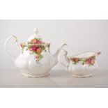 Royal Albert " Old Country Roses" tea/dinner service, comprising of one tea pot, six tea cups,